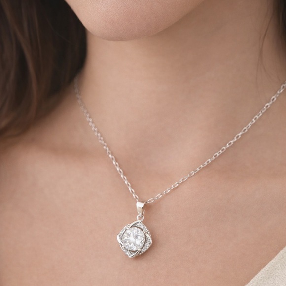 Jewelry - Elegant 1 Ct. Moissanite Pendant Necklace